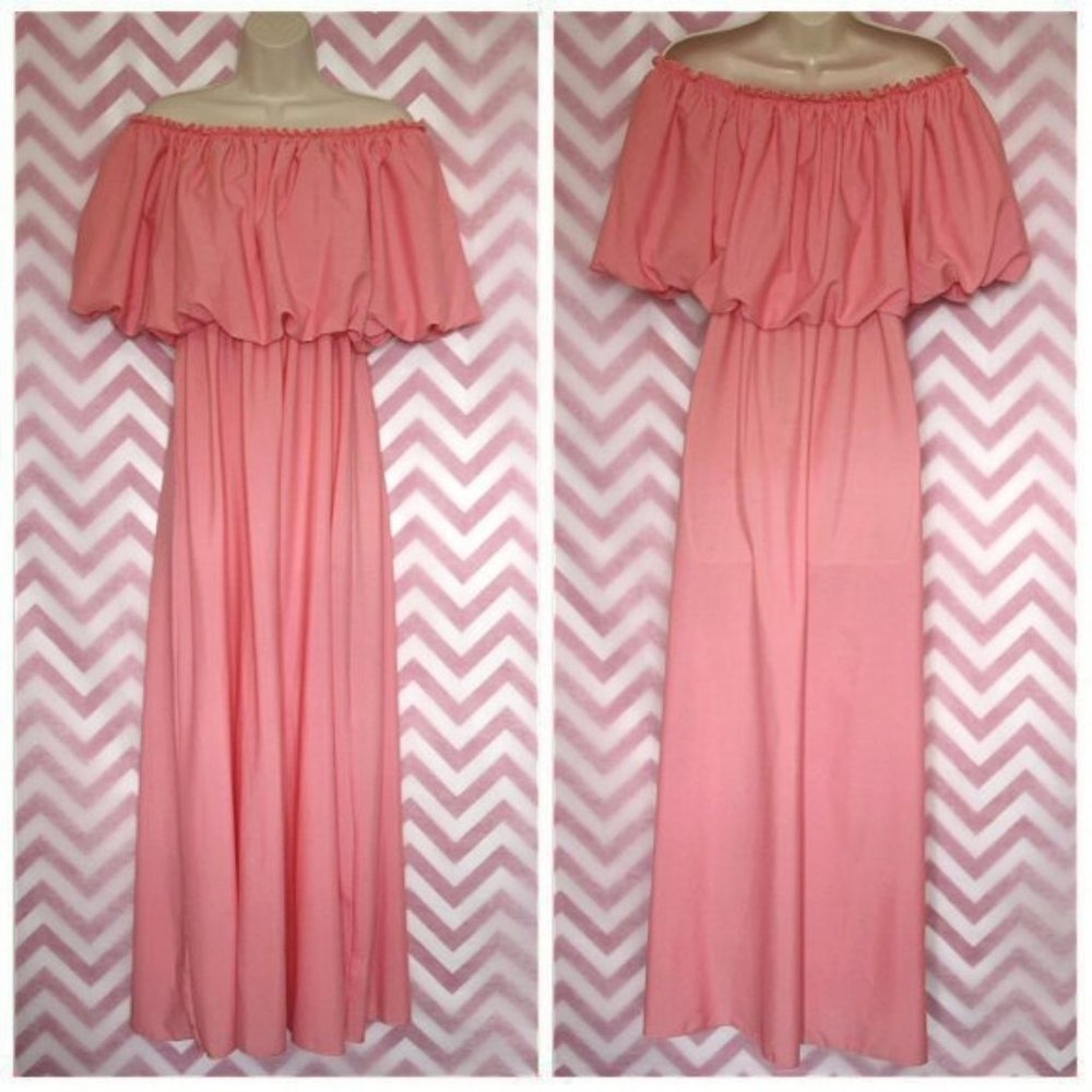 Pretty Peach Maxi Dress Size M
